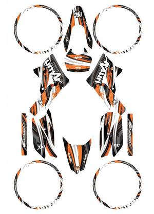Dekor kit Derbi Senda xtreme 50cc 2011-2017 Armee SX | Motorradaufkleber | Personalisierung 50cc | armysctv