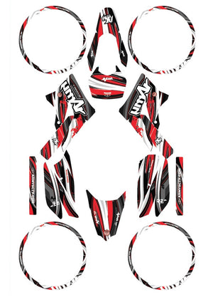 Dekor kit Derbi Senda xtreme 50cc 2011-2017 Armee SX | Motorradaufkleber | Personalisierung 50cc | armysctv
