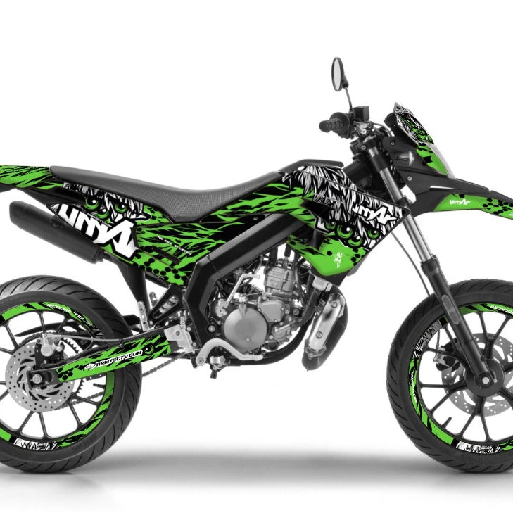 Aprilia SX 50cc Army Eyes Graphics Kit | motorcycle stickers | 50cc customization | armysctv