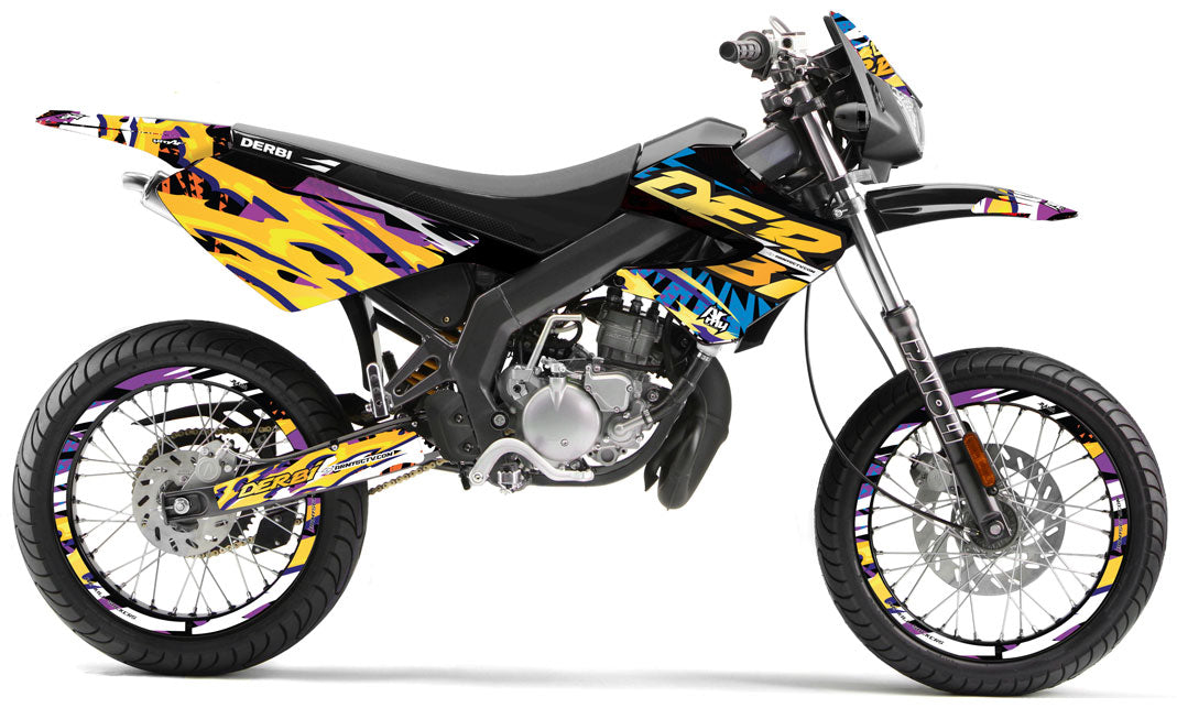 Kit pegatinas Derbi Senda xtreme 50cc 2006-2010 Cali Gelato | pegatinas para moto | personalización 50cc | armysctv
