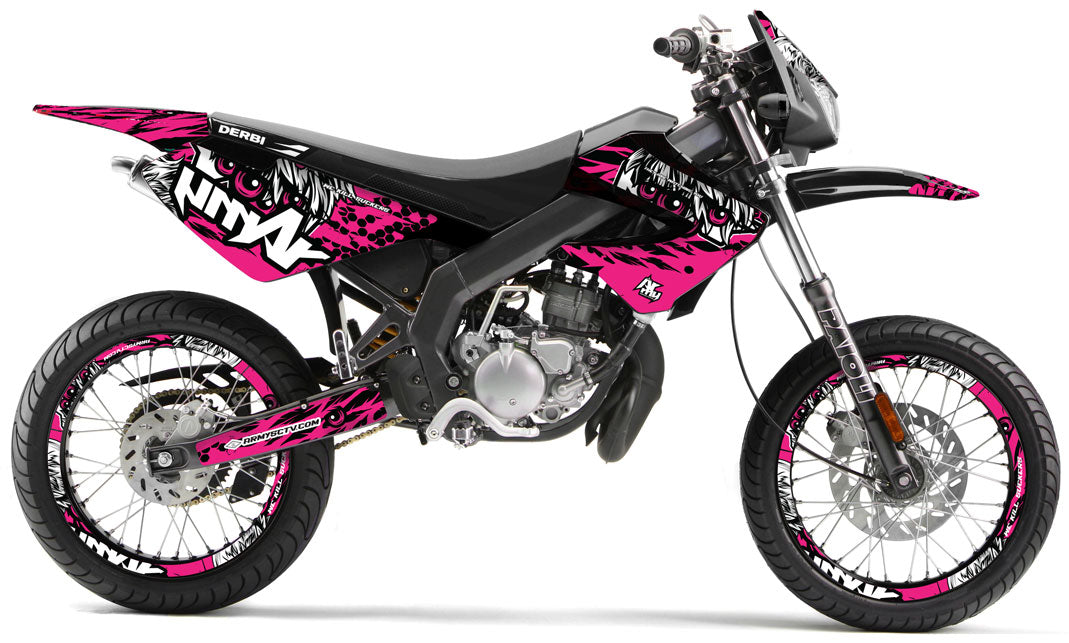 Kit pegatinas Derbi Senda xtreme 50cc 2006-2010 Ojos del Ejército | pegatinas para moto | personalización 50cc | armysctv