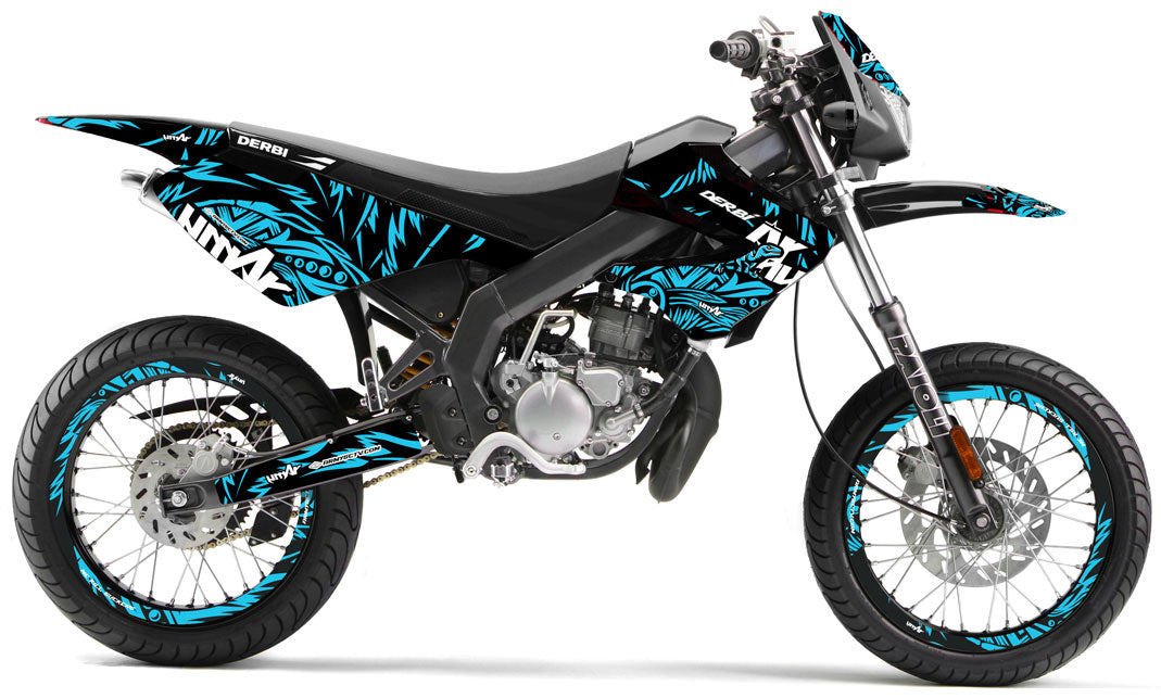 Derbi Senda Xtreme 50cc 2006-2010 Graphics kit Army Feather | motorcycle stickers | 50cc customization | armysctv