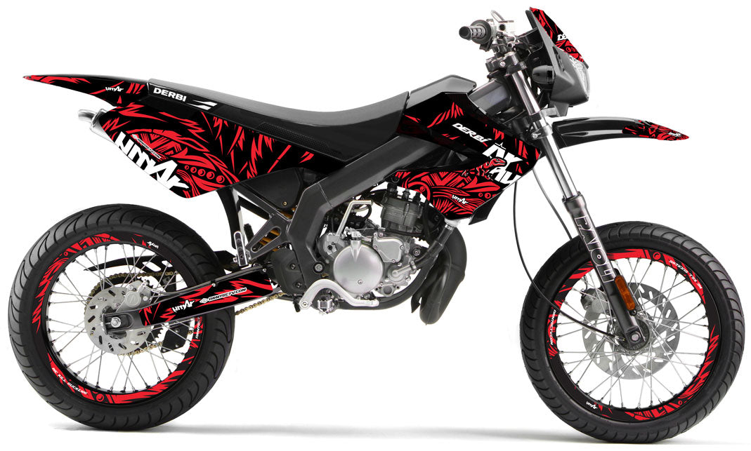 Derbi Senda Xtreme 50cc 2006-2010 Graphics kit Army Feather | motorcycle stickers | 50cc customization | armysctv