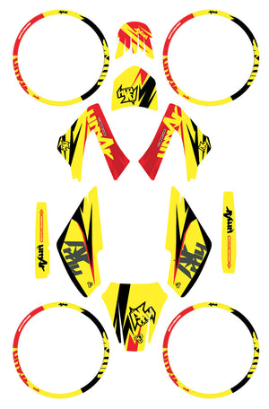 Dekor kit Derbi Senda xtreme 50cc 2006-2010 Armee Vermächtnis | Motorradaufkleber | Personalisierung 50cc | armysctv