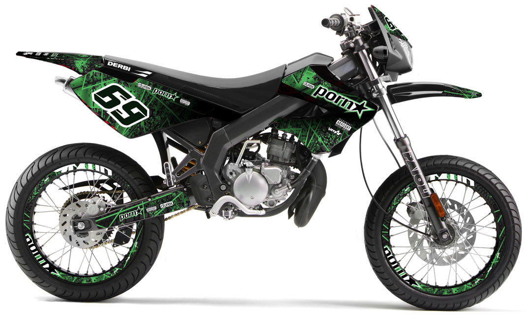 Derbi Senda Xtreme 50cc 2006-2010 Graphics kit Pstar | motorcycle stickers | 50cc customization | armysctv