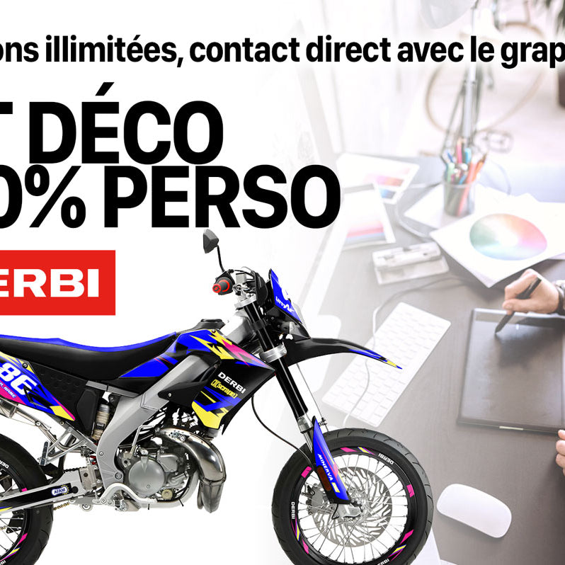 Kit pegatinas 100% personalizado Derbi DRD Pro 50cc | pegatinas para moto | personalización 50cc | armysctv