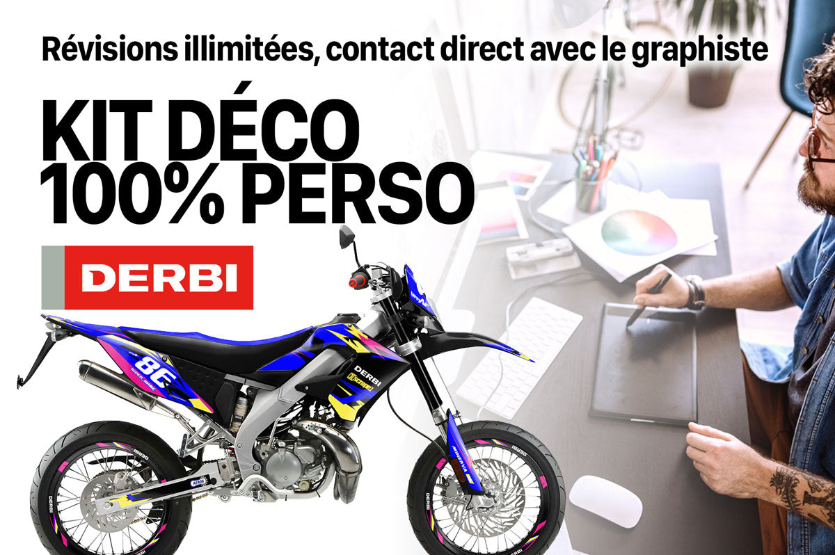 Kit pegatinas 100% personalizado Derbi DRD Pro 50cc | pegatinas para moto | personalización 50cc | armysctv