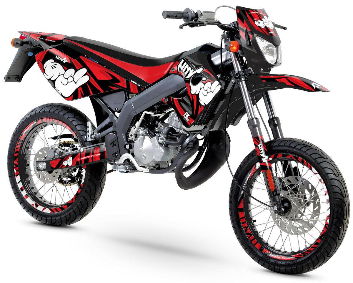 Kit pegatinas 50cc Derbi Senda X-race/X-treme 2003-2009 Army Finger | pegatinas para moto | personalización 50cc | armysctv