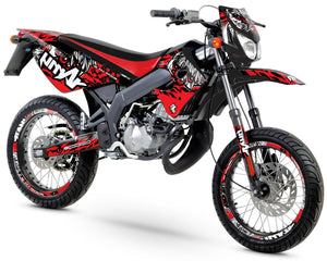 Kit déco 50cc Derbi Senda X-race/X-treme 2003-2009 Army Eyes | autocollants moto | personnalisation 50cc | armysctv