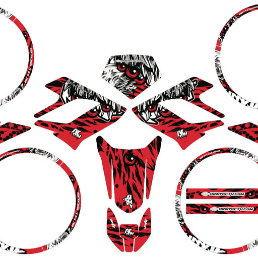 Dekor kit Derbi DRD Racing 50cc Army Eyes | Motorradaufkleber | Personalisierung 50cc | armysctv