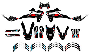 Dekor kit Fantic 50cc 2017-2022 Schwarze Katze | Motorradaufkleber | Personalisierung 50cc | armysctv