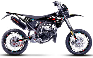 Dekor kit Fantic 50cc 2017-2022 Schwarze Katze | Motorradaufkleber | Personalisierung 50cc | armysctv