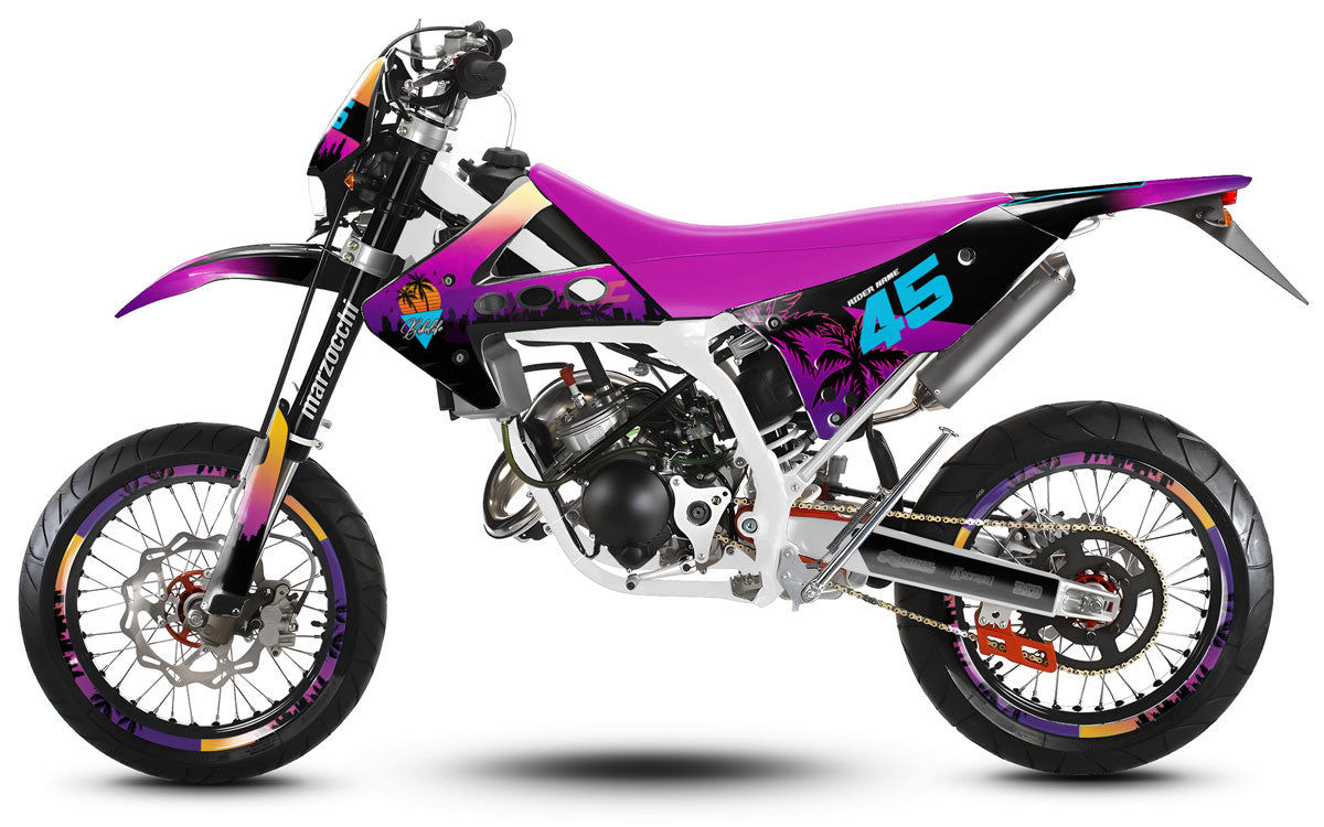 Kit déco 50cc Fantic Caballero 2013-2016 Miami | autocollants moto | personnalisation 50cc | armysctv