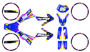 50cc Graphics kit Fantic Caballero 2013-2016 Tacker | motorcycle stickers | 50cc customization | armysctv