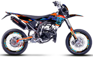 Kit pegatinas Fantic 50cc 2017-2022 Zorro Naranja | pegatinas para moto | personalización 50cc | armysctv