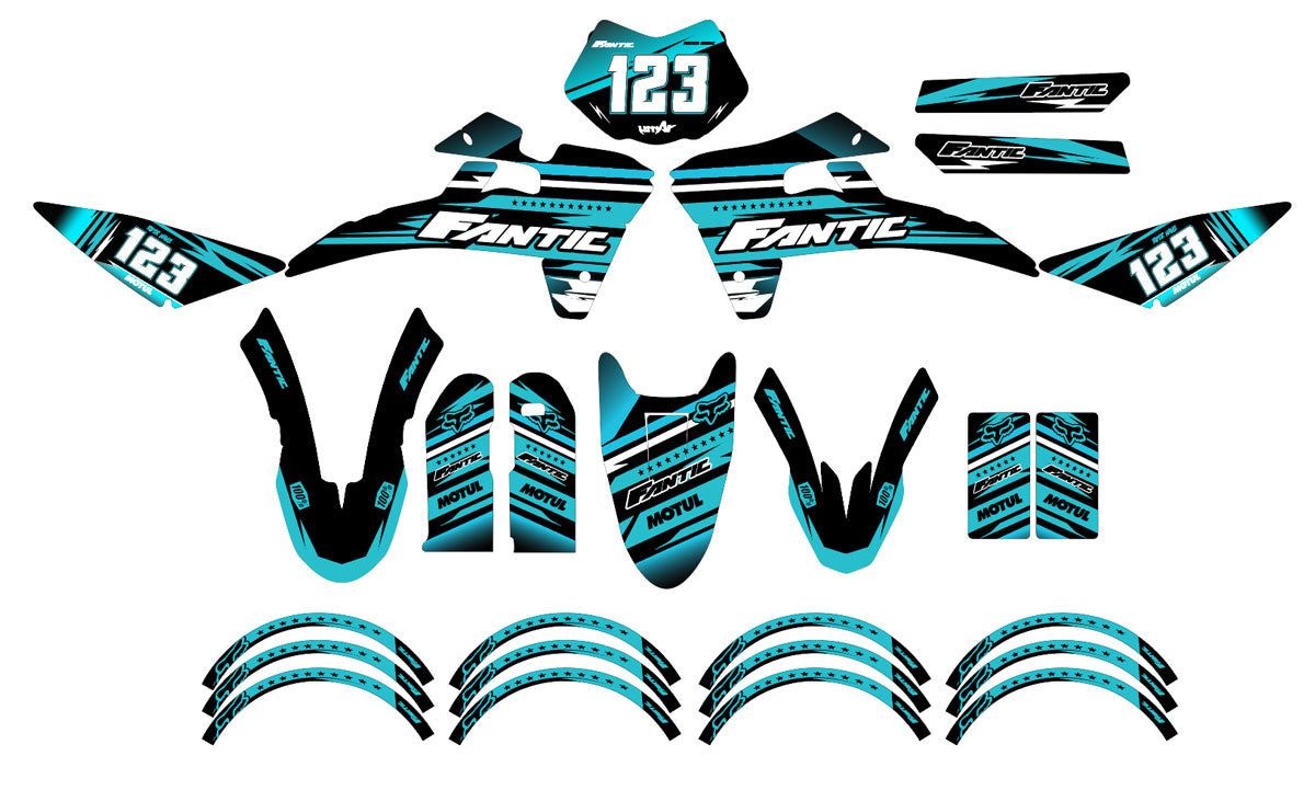 Kit pegatinas Fantic 50cc 2017-2022 Army Dream | pegatinas para moto | personalización 50cc | armysctv