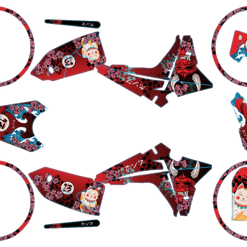 Kit déco Fantic 50cc 2023-2025 Arigato | autocollants moto | personnalisation 50cc | armysctv