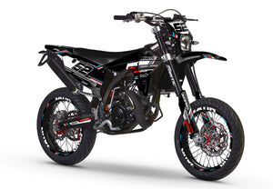 Dekor kit Fantic 50cc 2023-2025 Schwarze Katze | Motorradaufkleber | Personalisierung 50cc | armysctv