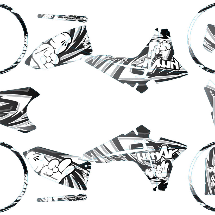 Kit déco Fantic 50cc 2023-2025 Army Finger | autocollants moto | personnalisation 50cc | armysctv