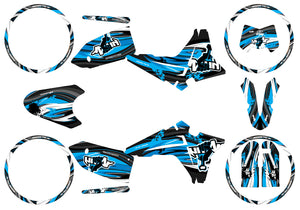 Dekor kit Fantic 50cc 2023-2025 Armee Freiheit | Motorradaufkleber | Personalisierung 50cc | armysctv