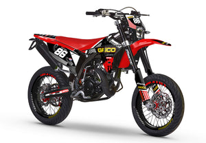 Kit pegatinas Fantic 50cc 2023-2025 Geico | pegatinas para moto | personalización 50cc | armysctv