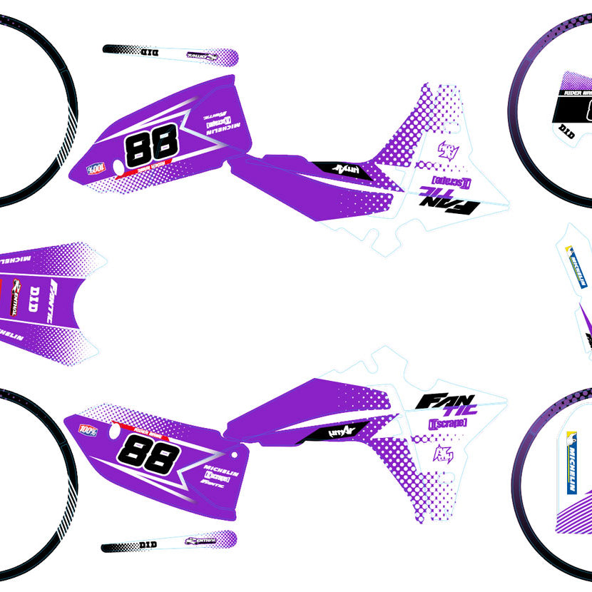 Kit déco Fantic 50cc 2023-2025 Ghost | autocollants moto | personnalisation 50cc | armysctv