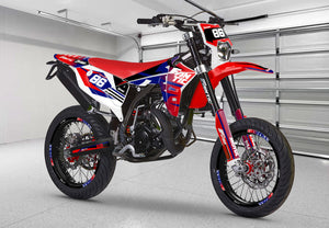 Kit pegatinas Fantic 50cc 2023-2025 Degradado | pegatinas para moto | personalización 50cc | armysctv