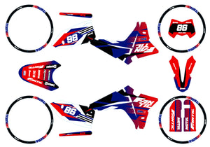 Kit pegatinas Fantic 50cc 2023-2025 Degradado | pegatinas para moto | personalización 50cc | armysctv