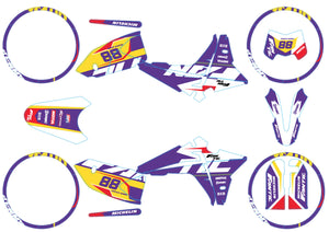 Kit déco Fantic 50cc 2023-2025 Kainam | autocollants moto | personnalisation 50cc | armysctv