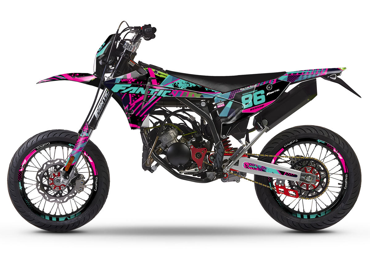 Dekor kit Fantic 50cc 2023-2025 Pinkster | Motorradaufkleber | Personalisierung 50cc | armysctv
