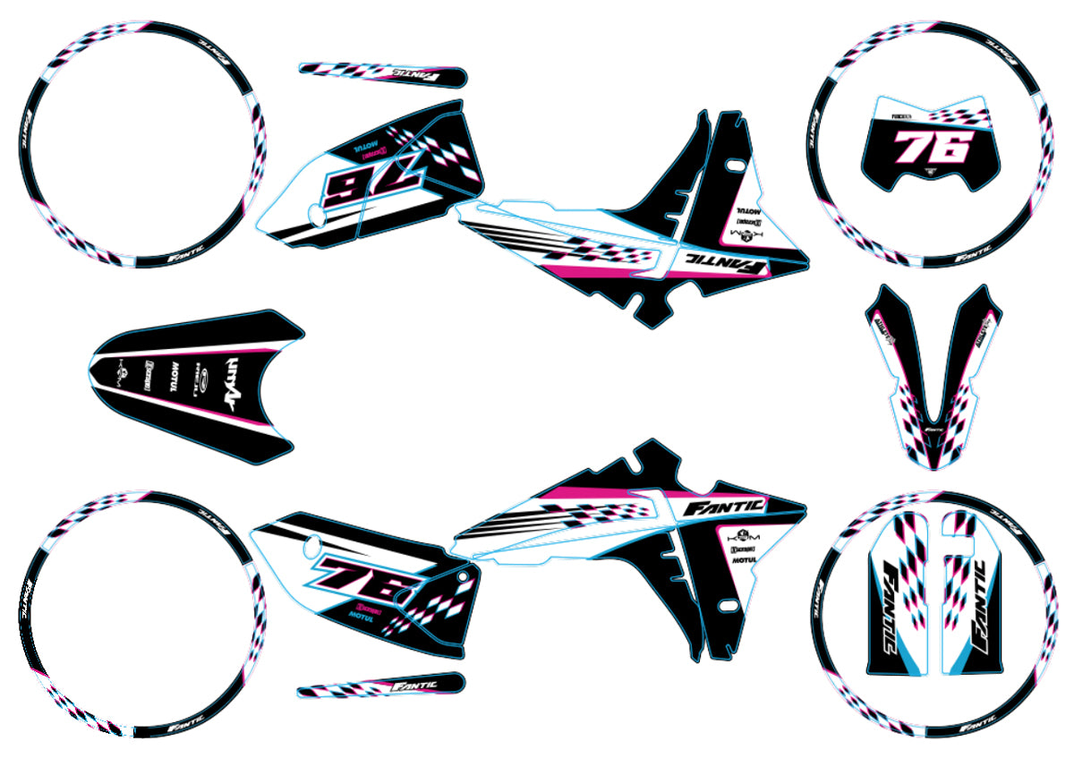 Dekor kit Fantic 50cc 2023-2025 Punch | Motorradaufkleber | 50cc Personalisierung | armysctv