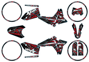 Dekor kit Fantic 50cc 2023-2025 Army Redrum | Motorradaufkleber | Personalisierung 50cc | armysctv