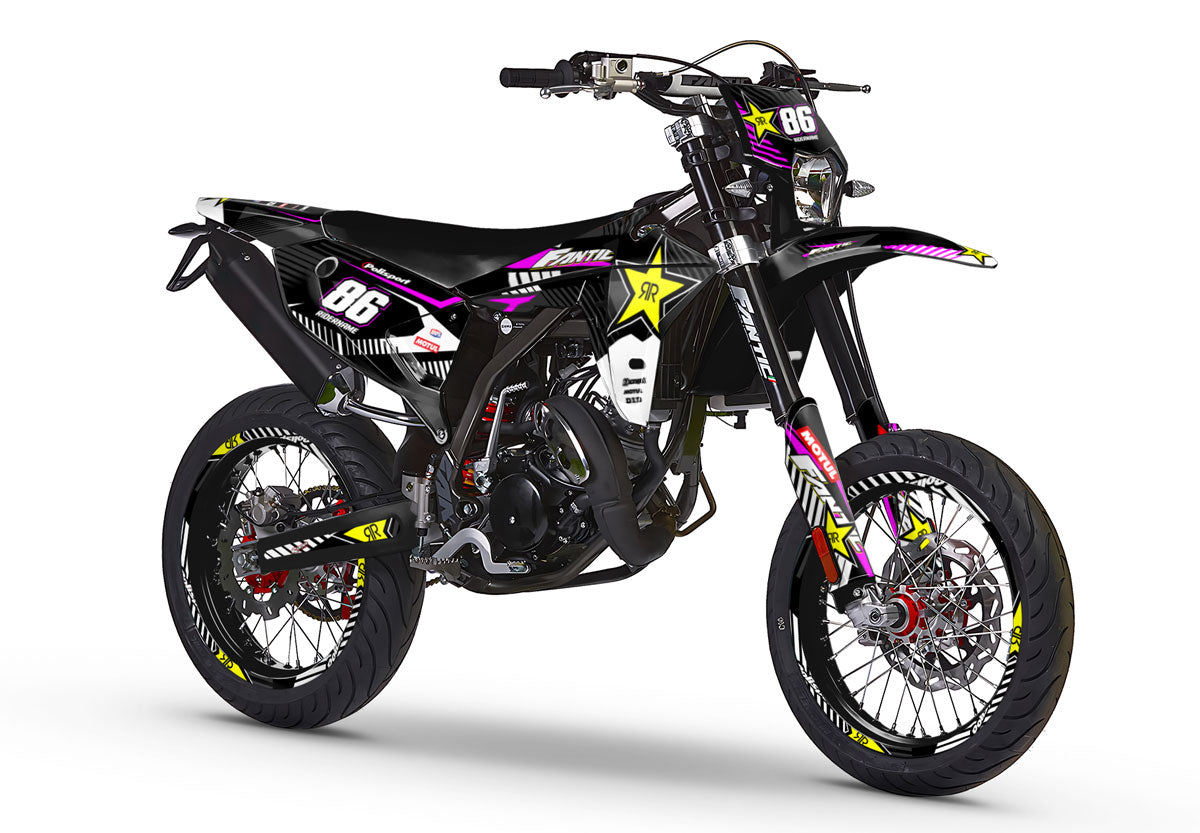 Deko-sett Fantic 50cc 2023-2025 Rockstar | motorsykkelklistremerker | tilpasning 50cc | armysctv