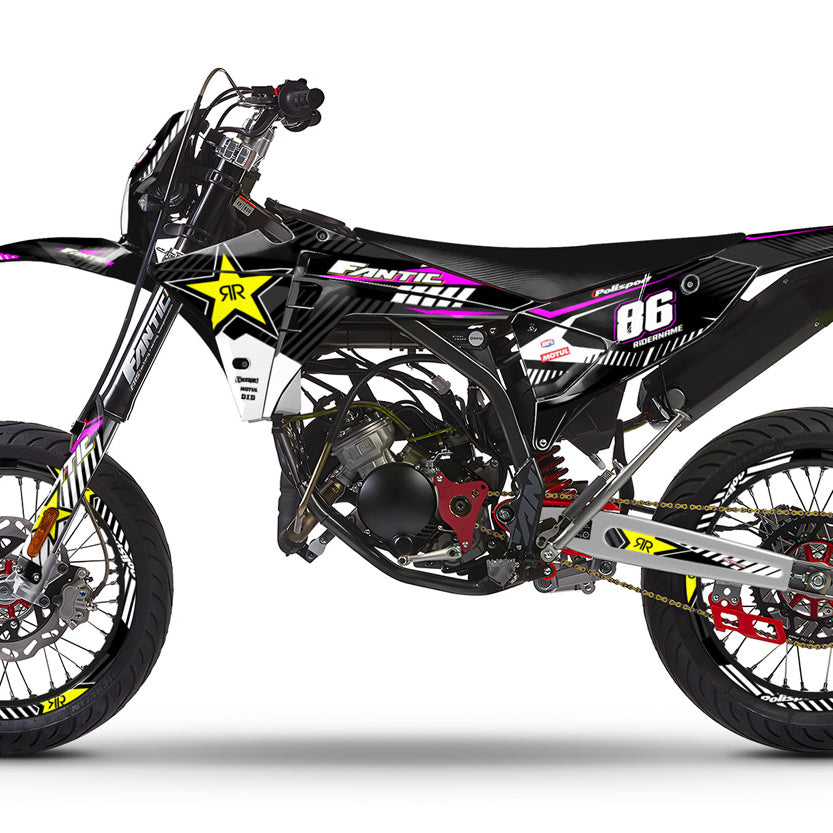 Graphics kit Fantic 50cc 2023-2025 Rockstar | motorcycle stickers | 50cc customization | armysctv