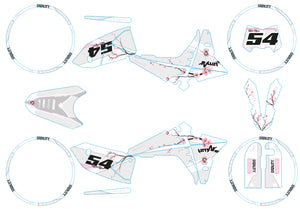 Dekor kit Fantic 50cc 2023-2025 Sakura | Motorradaufkleber | Personalisierung 50cc | armysctv