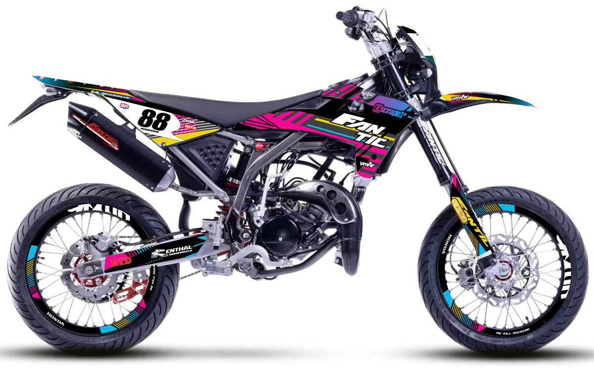 Kit déco Fantic 50cc2017-2022 Army Haze | autocollants moto | personnalisation 50cc | armysctv