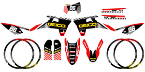 Dekor kit Fantic 50cc 2017-2022 Geico | Motorradaufkleber | Personalisierung 50cc | armysctv