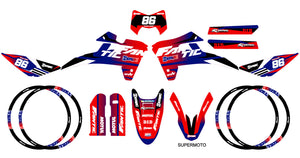 Dekor kit Fantic 50cc 2017-2022 Armee Farbverlauf | Motorradaufkleber | Personalisierung 50cc | armysctv
