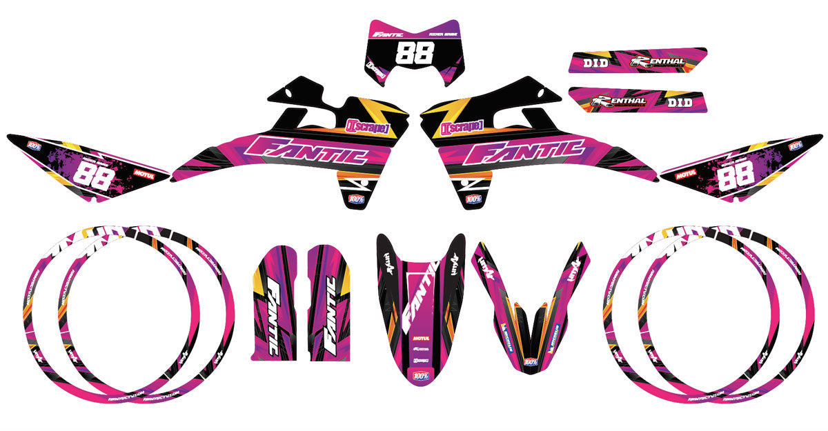 Kit déco Fantic 50cc 2017-2022 Army Split | autocollants moto | personnalisation 50cc | armysctv