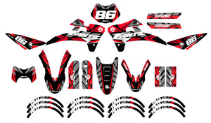Dekor kit Fantic 50cc 2017-2022 Must Racing | Motorradaufkleber | Personalisierung 50cc | armysctv