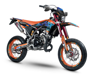 Kit pegatinas Fantic 50cc 2017-2022 Zorro Naranja | pegatinas para moto | personalización 50cc | armysctv