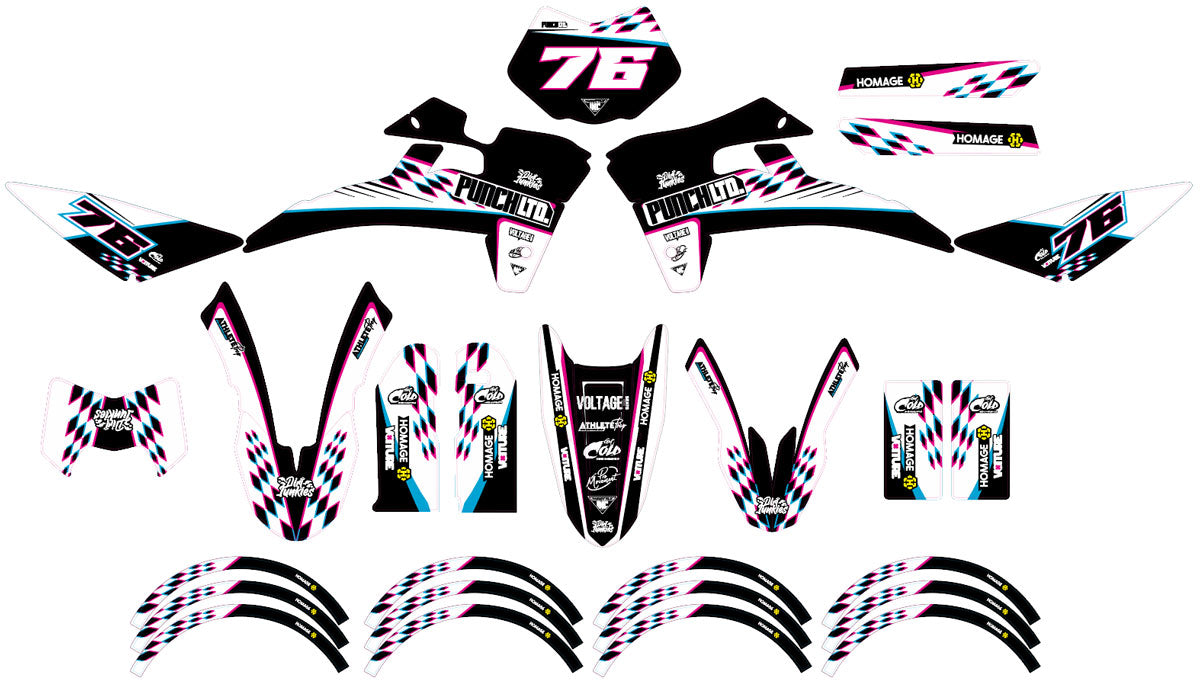 Kit pegatinas Fantic 50cc 2017-2022 Army Punch | pegatinas para moto | personalización 50cc | armysctv