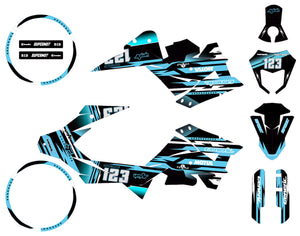 Dekor kit Generic Trigger SM 50cc 2006-2018 Army Dream | Motorradaufkleber | Personalisierung 50cc | armysctv