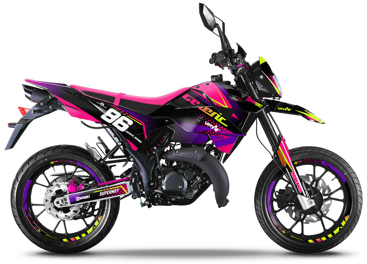 Dekor kit Generic Trigger SM 50cc 2006-2018 Armee Neon | Motorradaufkleber | Personalisierung 50cc | armysctv