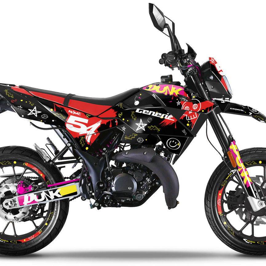 Kit déco Generic Trigger SM 50cc 2006-2018 Army Punk | autocollants moto | personnalisation 50cc | armysctv
