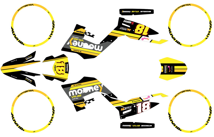 Kit déco 50cc Gilera SMT 2018-2025 Mooney Racing | autocollants moto | personnalisation 50cc | armysctv