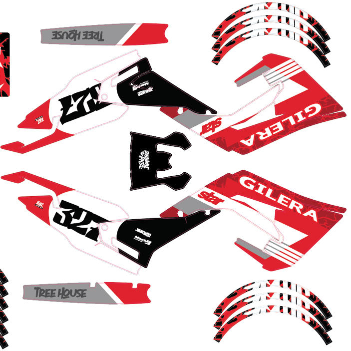 Kit pegatinas 50cc Gilera SMT 2018-2025 Ejército Crew | pegatinas para moto | personalización 50cc | armysctv