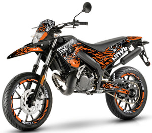 Kit pegatinas 50cc Gilera SMT 2018-2025 Ojos del Ejército | pegatinas para moto | personalización 50cc | armysctv