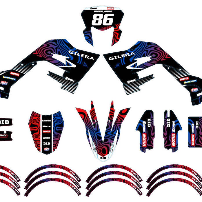 Dekor kit 50cc Gilera SMT 2018-2025 Army Fluid | Motorradaufkleber | Personalisierung 50cc | armysctv
