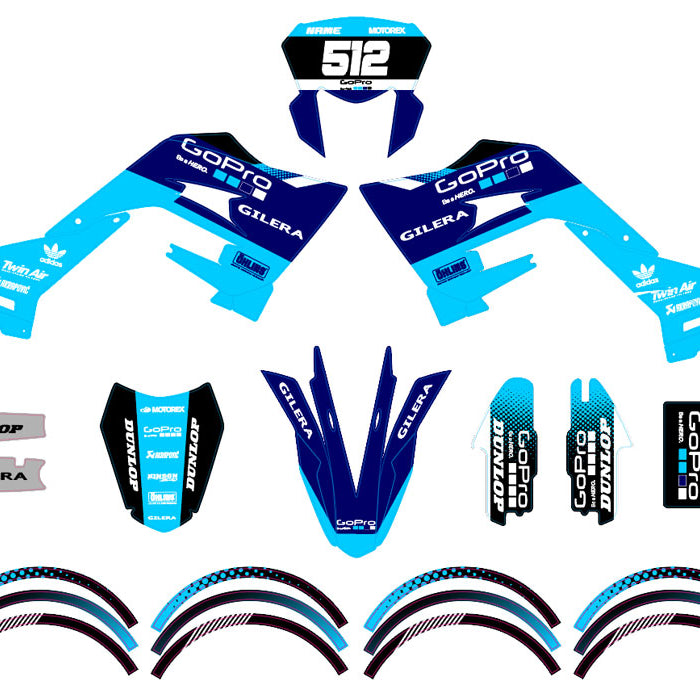 Kit pegatinas 50cc Gilera SMT 2018-2025 Hero | pegatinas para moto | personalización 50cc | armysctv